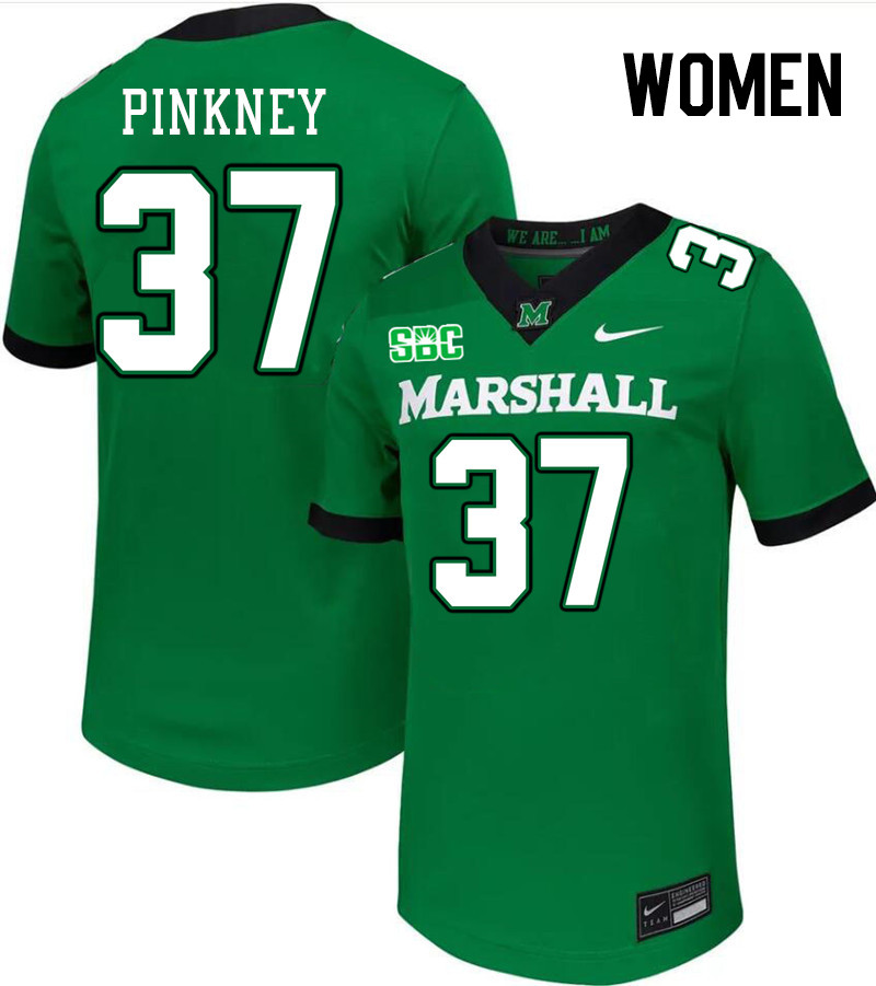 Women #37 Jacob Pinkney Marshall Thundering Herd SBC Conference College Football Jerseys Stitched-Gr